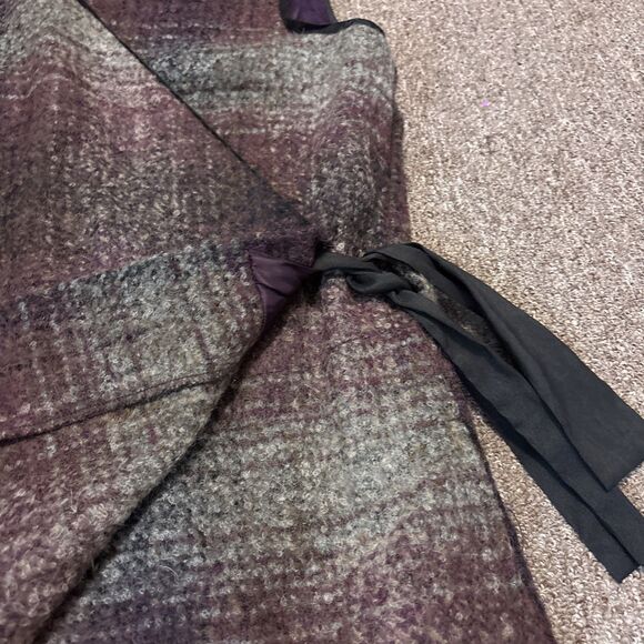 Kim Bernardin Paris Dress Medium Black Wool Blend A-Line Wide Knit - Picture 5 of 12